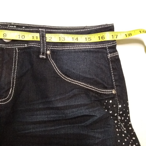 ALMOST FAMOUS embellished rhinestone bling jeans, 13 - Picture 15 of 15